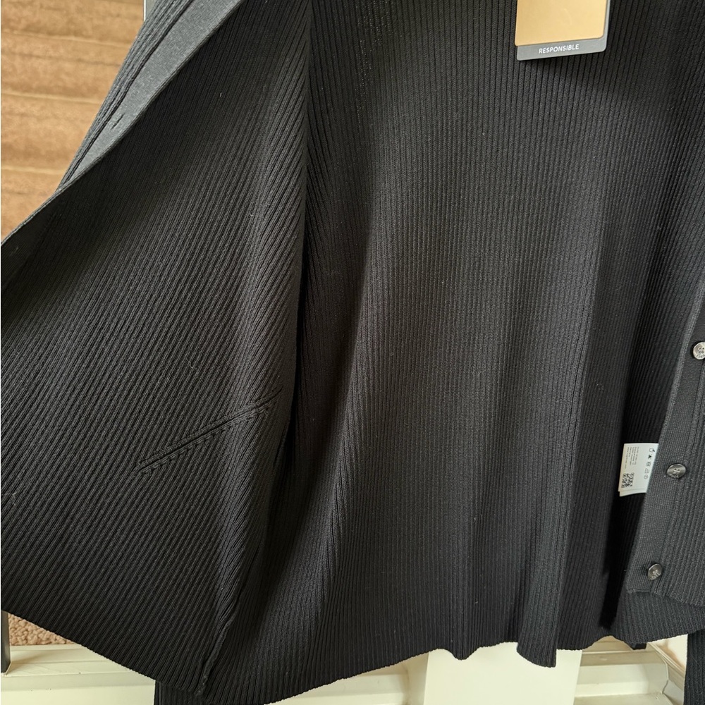 BOSS Black Ribbed Button-Up Cardigan - Picture 10 of 11